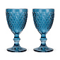 Набор кубков для вина 2шт 240мл синий стекло