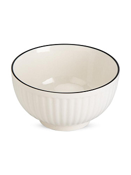 Салатник 450мл с черной каймой фарфор DXW004 000000000001225770