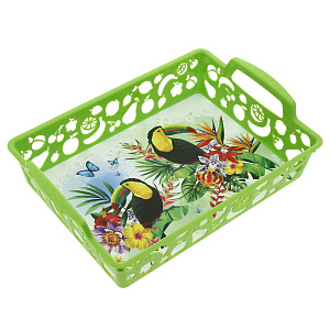 Поднос с ручками, пластик 000000000001173408