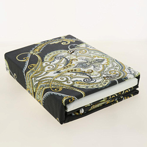 Комплект постельного белья семейный LUCKY Императрица 2наволочки70х70см 2пододеяльника215х145см 1простыня220х240см серо-бежевый поплин 100%хлопок 000000000001206540