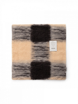 Наволочка декоративная 45х45см DE'NASTIA Клетка 2слоя коричневый/бежевый полиэстер 000000000001229901