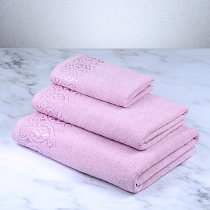 Полотенце махровое 70х130см DINA ME Итальянский бордюр сиреневое/лиловое плотность 480гр/м 100%хлопок 000000000001210306