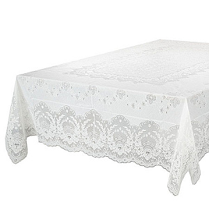 Скатерть Niklen кружевная 100% ПВХ 150х230 см,белая,1302 000000000001182280