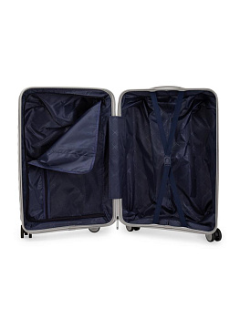 Чемодан на колесах S (36х22х55см) молния серый PP 000000000001226537