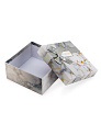 Подарочная коробка 17х17х8см МРАМОР белый картон 000000000001229191