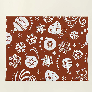 Коробка подарочная 19x15x9см РУТАУПАК Елочные игрушки прямоугольная 000000000001208356