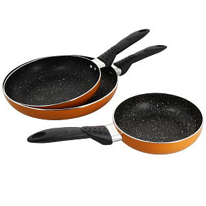 Набор сковород 3 предмета CALVE (16/20/24) антипригарные бакелитовая ручка 000000000001154177