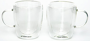 Набор кружек 2шт 270мл OLAFF двойные стенки подарочная упаковка стекло 000000000001206627