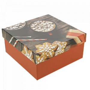 Коробка подарочная 190x190x90мм РУТАУПАК Праздник для двоих квадратная 000000000001208374