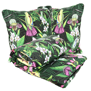 Комплект постельного белья Тропический Рай Павлина, 1.5 спальный, экоматин 000000000001160510