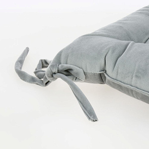 Подушка на стул 40х40см DE'NASTIA серый велюр полиэстер 000000000001209651