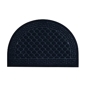 Коврик придверный 40x60см ЯЧЕЯ полукруг темно-синий резина/полиэстер 000000000001222806