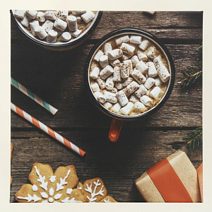 Коробка подарочная 19x19x9см РУТАУПАК Праздник для двоих квадратная 000000000001208374