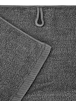 Полотенце махровое 50х90см СОФТИ бордюр 3 полоски темно-серый хлопок 100% 000000000001215917