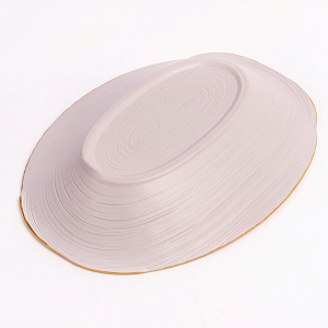 Ваза-конфетница 16см GLASSCOM золотая кайма lilak стекло 000000000001213173