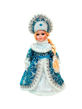 Кукла декоративная Снегурочка Ариша, на подставке (тело мягкое набивное, голова, руки и ноги - керамические) / 31x15x11 см арт.39083 000000000001132740