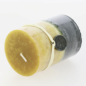 Свеча 7х10см классическая колонна градиент Янтарь 000000000001209198