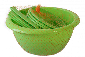 Набор Летний 4 персоны пластик салатовый П2013 000000000001197370