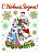 Новогоднее оконное украшение Дедушка и Снегурочка из ПВХ пленки декорировано глиттером с раскраской на картонной подложке 30х38см 81318 000000000001201769