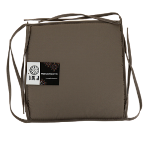 Универсальная подушка на стул DeNASTIA 33x33x2,5см светло-коричневый/коричневый,100%полиэстер P111195 000000000001202704