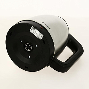 Чайник 1,7л Maxwell MW-1001 мощность 2200вт плоское дно индикатор уровня воды/включения открывание крышки нажатием на кнопку нержавеющая сталь пластик 000000000001204161