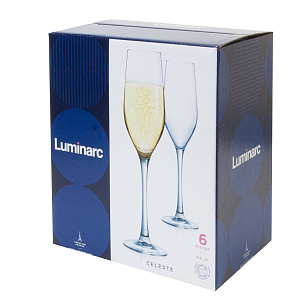 СЕЛЕСТ Набор фужеров для шампанского 2шт 160мл LUMINARC стекло 000000000001217105
