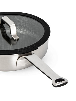 Сковорода с крышкой 28см MATISSA черный нержавеющая сталь/силикон/стекло 000000000001217734