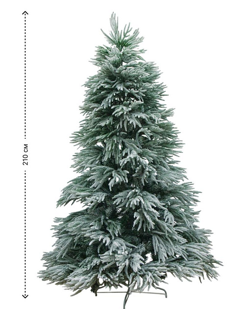 Ель искусственная 210см 940 веток ЭНГЕЛЬМАН заснежанная  PVC/PE 000000000001228024