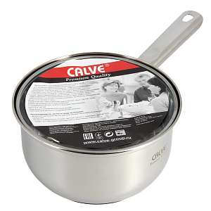 Coтeйник 16см 1,5л CALVE c кpышкoй нержавеющая сталь CL-1086-1 000000000001148195