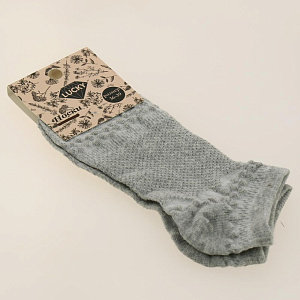 Носки женские заниженные ромб р.36-39/23-25 80%хл, 18%па, 2%эл 000000000001187753