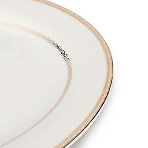 Блюдо овальное 30см Анжелика с золотом фарфор 000000000001219756