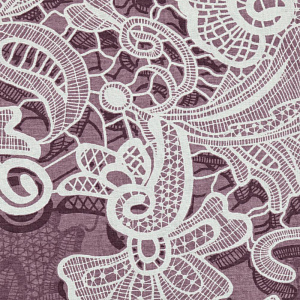 Комплект постельного белья евро Павлина Ажур лиловый бязь 125гр/м2 100% хлопок 000000000001203583