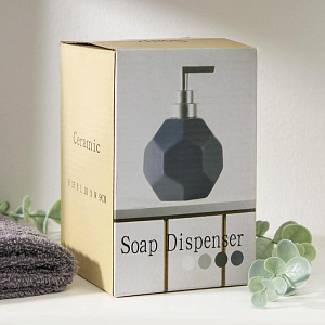 Дозатор для жидкого мыла Геометрика синий керамика 000000000001211476