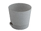 Горшок для цветов 1л FORA с поддоном мрамор пластик