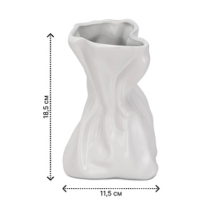 Ваза 18,5см Vague белый керамика 000000000001224011