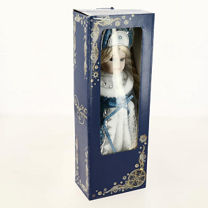 Кукла декоративная Снегурочка Ариша, на подставке (тело мягкое набивное, голова, руки и ноги - керамические) / 31x15x11 см арт.39083 000000000001132740