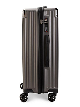 Чемодан на колесах M (42х26х65см) грани графит PC 000000000001226574