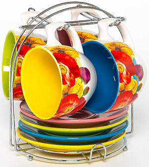 Набор чайный 8 предметов (чашка 220мл-4шт/блюдце-4шт) ELRINGTON Фиалка подарочная упаковка керамика 000000000001205646