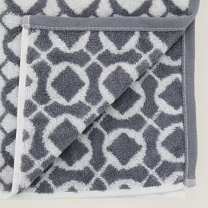 Полотенце 50х90см CLEANELLY Ромбус Плотность махровое 460гр серое пестроткань 100% хлопок 000000000001206882