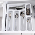 Органайзер для столовых приборов 31x35x5,5см DE'NASTIA белый полипропилен 000000000001223477