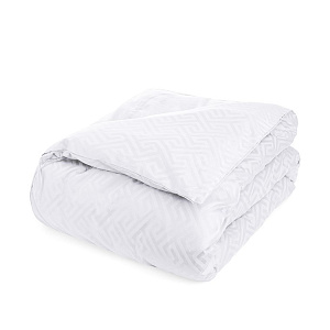 Пододеяльник 200х220см DE'NASTIA JQ меандр белый сатин хлопок-100% 000000000001215628