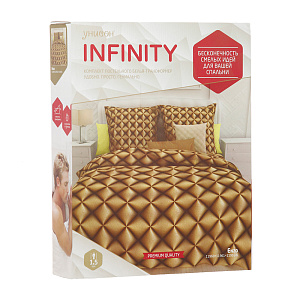 Комплект постельного белья Enzo Унисон, 1.5 спальный, 2 наволочки-трансформер, перкаль 000000000001125100