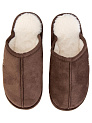 Тапочки домашние 42-43 угги мужские коричневый полиэстер/ПВХ 000000000001228810