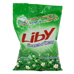 Liby порошок авт Свежесть и Чистота 1кг. 000000000001158619