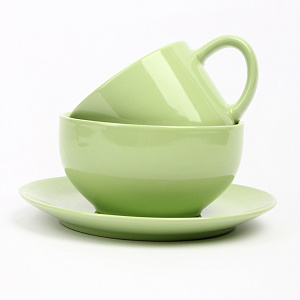 Кружка 400мл зеленый глазурованная керамика 000000000001213887