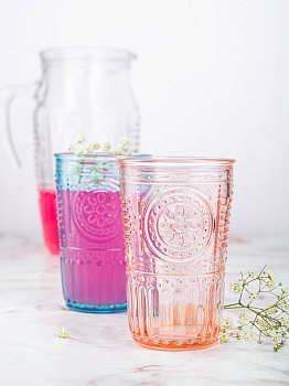 ROMANTIC Стакан 340мл BORMIOLI ROCCO розовый стекло 000000000001207819