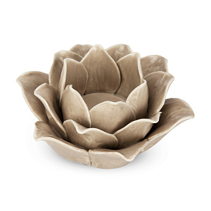 Подсвечник 11,5х6см Лотус коричневый керамика 000000000001220784