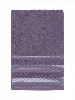 Полотенце махровое LUCKY Бордюр точки 450gsm 70x140 100% хлопок, фиолетовый D100406 000000000001227655