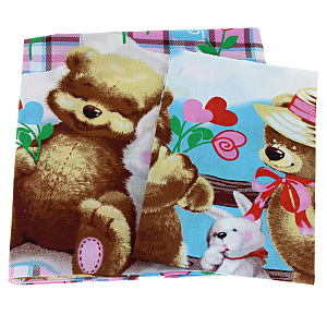Комплект постельного белья 1,5-спальный Сладкие сны Мишка и зайчик 100%хлопок поплин 110гр/м рисунок 1575 000000000001176748