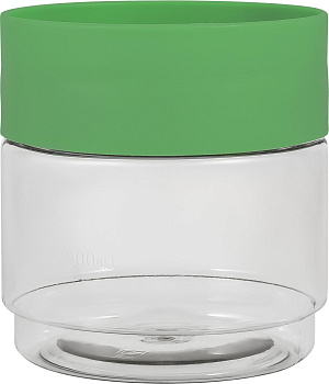 Банка для сыпучих продуктов Plast Team STOCKHOLM 0,5л бархатно-зеленый 92х92х100мм PT1160БЗ-24 000000000001201360